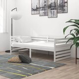  Dnevni ležaj od masivne borovine bijeli 90 x 200 cm u