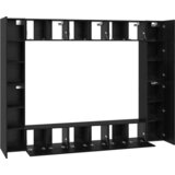  Set TV komoda 10 pcs Crni hrast Srednja 30.5 x 30 x 90 cm | shoptok.hr
