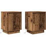  Noćni ormarići s LED svjetlima 2 kom boja drva 38x34x50 cm | shoptok.hr
