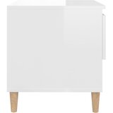  Noćni ormarić sjajni bijeli 50x46x50 cm od konstruiranog drva | Eponuda.com