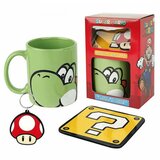 Pyramid gift set - super mario - yoshi - šolja, podmetač & privezak | ePonuda.com