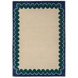 Flair Rugs Ročno tkana volnena preproga v naravni barvi/zelenomodra 160x230 cm Wiggle Wool – Cene