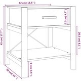  Noćni ormarići 2 kom crni 42 x 38 x 45 cm od konstruiranog drva | shoptok.hr