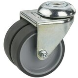 DÖRNER&HELMER Dvostruki valjak (Promjer kotačića: 50 mm, Nosivost: 80 kg, Klizni ležaj, S rupom na poleđini) | shoptok.hr