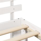 vidaXL Bela lesena postelja Bela Les 150 x 200 cm Vzdržljiva | Shoptok.si