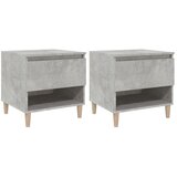 Maison Chic Dvo delni komplet Nočne omarice - Nočne mize betonsko siva 50x46x50 cm inženirski les, (21687307) Cene