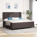 Box Spring Krevet s Madracem Tamno smeđi 200x200 cm Tkanina | shoptok.hr
