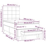Box spring krevet s madracem crni 90x200 cm baršunasti | shoptok.hr