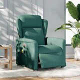 Maison Chic Električni masažni naslanjač - Relax naslanjač temno zeleno blago, (22134222) | Shoptok.si