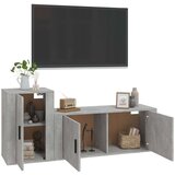  2-dijelni set TV ormarića siva betona konstruirano drvo | shoptok.hr