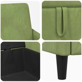  Set sofe s pohranom 2 kom. Svijetlo zelena Poliester | shoptok.hr