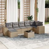 vidaXL 8-dijelni set vrtnih sofa od poliratana s jastucima bež | shoptok.hr