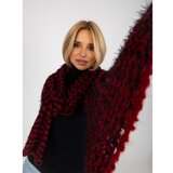Fashion Hunters Black and red women's knitted scarf Cene