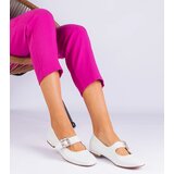 Gemre White patent ballet flats adorned with a buckle Furseda | shoptok.hr