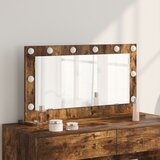 vidaXL Ogledalo za toalet Dim hrasta, srebro Drvo, staklo 80 x 45 cm | shoptok.hr