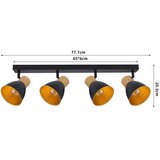  Brilagi - Reflektorsko svetlo ODENSE 4xE14/10W/230V drvo/crna | Eponuda.com