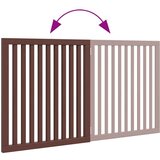 vidaXL Vrata za pse zložljiva 2 panela rjava 160 cm topolovina | Shoptok.si