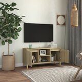 TV ormarić s nogama od masivnog drva boja hrasta 103,5x35x50 cm | shoptok.hr
