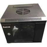 ExeLink rek 10 in 6U zidni orman sa staklenim vratima,do 30kg,mat crni Cene