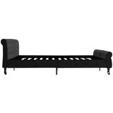  Posteljni okvir črn žamet 200x200 cm | Shoptok.si