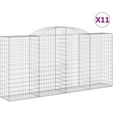  Lučne gabionske košare 11kom 300x50x140/160cm pocinčano željezo | shoptok.hr