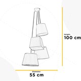 Lesnina XXXL VISEČA SVETILKA 55/55/100 cm E27 | Shoptok.si