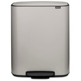 Brabantia Svetlo siv jeklen koš za smeti s pedalom 60 l Bo – | Shoptok.si