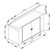  Westman - Metalno spremište za kante za smeće / spremište za alat i bickle - 100x235x131 cm | shoptok.hr