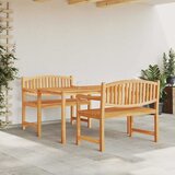  3-dijelni vrtni blagovaonski set od masivne tikovine Smeđa | shoptok.hr