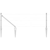  Stebri za ograjo s konico 52 kosov Ø32 mm 120 cm Galvanizirano jeklo | Shoptok.si