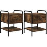 vidaXL Noćni ormar 2 kom. Dimljeni hrast 35 x 36 5 x 47 cm - Dimljeni hrast 2 | shoptok.hr