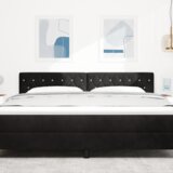  LED vzglavje z LED lučmi Diamantni z vzglavjem Črna 90 cm Žamet, (5000043903) | Shoptok.si