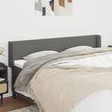  Uzglavlje s ušima tamnosivo 163x16x78/88 cm od tkanine | shoptok.hr