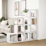 Pregrada za knjige 4 razine bijeli 131,5x29x131,5 cm drvena | Eponuda.com