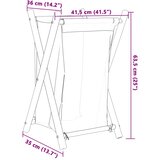  Košara za rublje krem bijela 41,5 x 36 x 63,5 cm od bambusa | shoptok.hr