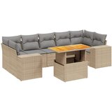 vidaXL 8-dijelni set vrtnih sofa od poliratana s jastucima bež | shoptok.hr