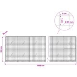  Gabion s žicom debljine 3,5 mm i mrežom 5x5 cm 1000x20x100 cm | shoptok.hr