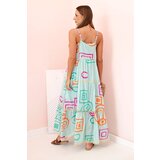 Kesi Włoski Women's cotton dress with a colorful pattern blue | shoptok.hr