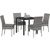  Vrtni set za objed 5 pcs Siva Čelik s prahom premazan | Eponuda.com