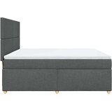 vidaXL Box spring postelja z vzmetnico temno siva 180x200 cm blago | Shoptok.si
