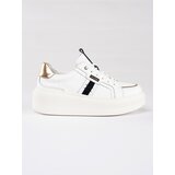 Shelvt White leather platform sneakers | Eponuda.ba