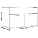 vidaXL Omarica za umivalnik starinski les 90x38,5x46 cm inženirski les | Shoptok.si