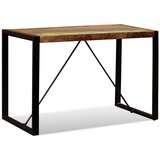  Blagovaonski stol od masivnog obnovljenog drva 120 cm - Crna 120 x 60 x 76 cm 1 masivno obnovljeno drvo | shoptok.hr