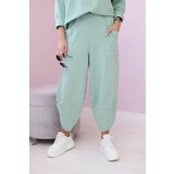 Kesi Włoski Cotton sweatshirt pants set dark mint | shoptok.hr