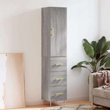 vidaXL Visoka omara siva sonoma 34,5x34x180 cm inženirski les | Shoptok.si