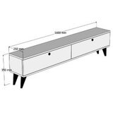 Hanah home TV polica Paris Anthracite