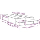  postelja z dodatnim prostorom za shranjevanje iz starega lesa 120x200 cm, (22103347) | Shoptok.si