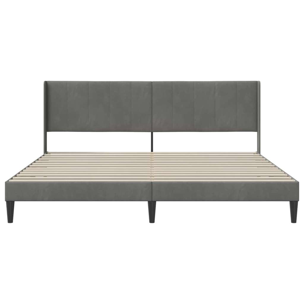  Okvir za krevet Tamno siva 200 x 200 cm Baršun - Tamno siva 200 x 200 cm | shoptok.hr