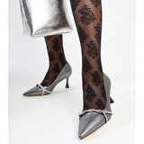 Gemre Graphite stilettos with Zdenka embellishment | Shoptok.si