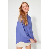 Trendyol Shirt - Purple - Oversize Cene
